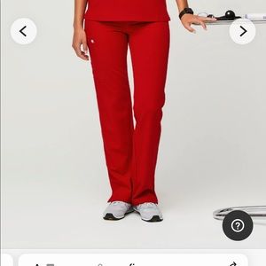 women's Red Casma - Three-Pocket Scrub Top